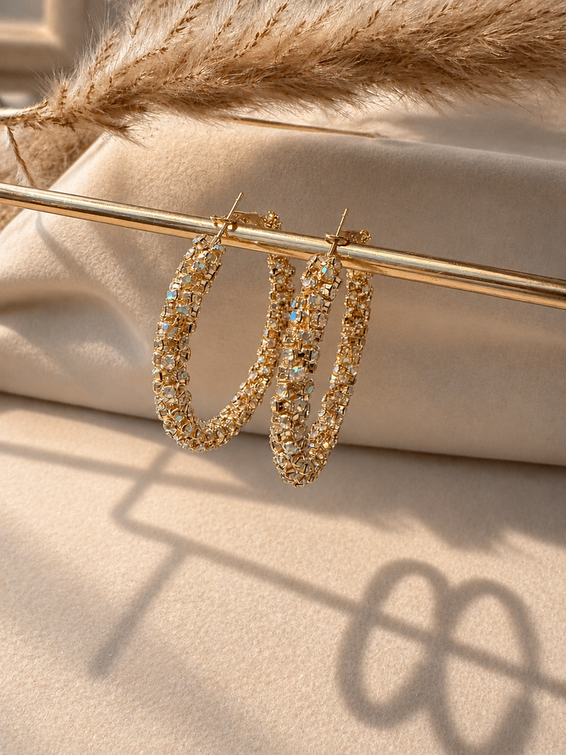 Argollas con brillos