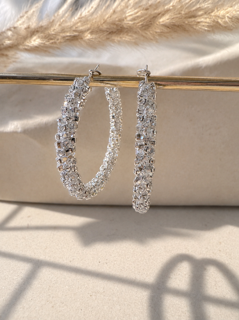 Argollas con brillos