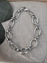 Pulsera de eslabones plateada