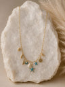 Collar de eslabon con diges de mar calipso