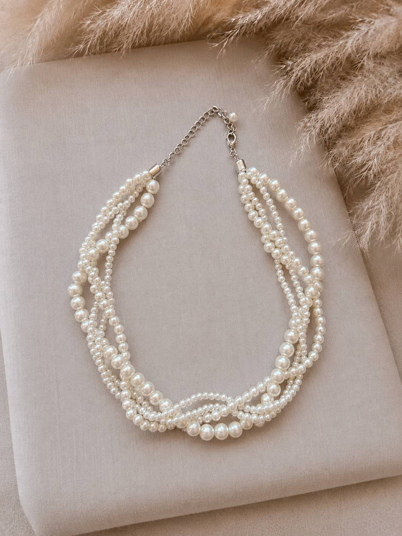 Collar de perlas multiple