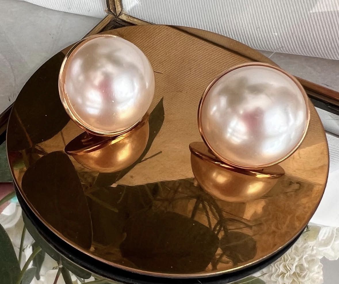 Aros perla blanca XL