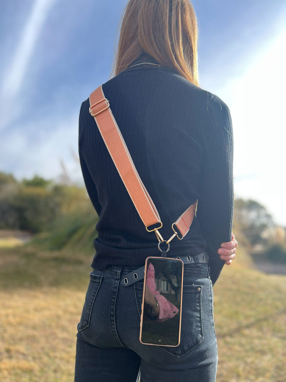 Strap ajustable liso para celular y cartera