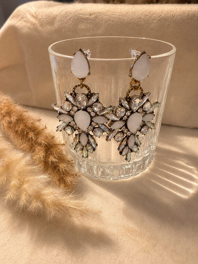 Aros colgantes efecto cristal