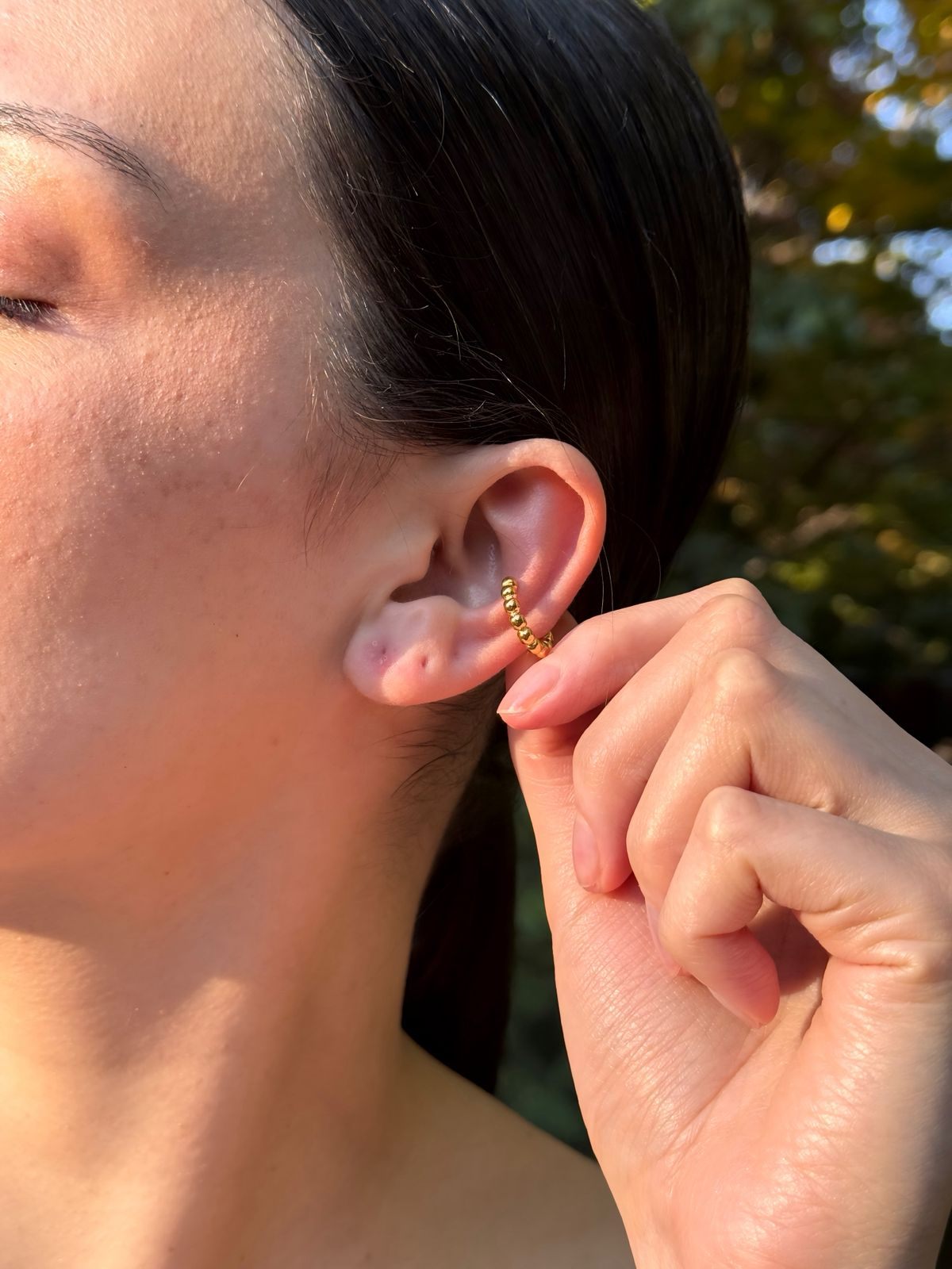 Aro piercing bañado en oro 18K