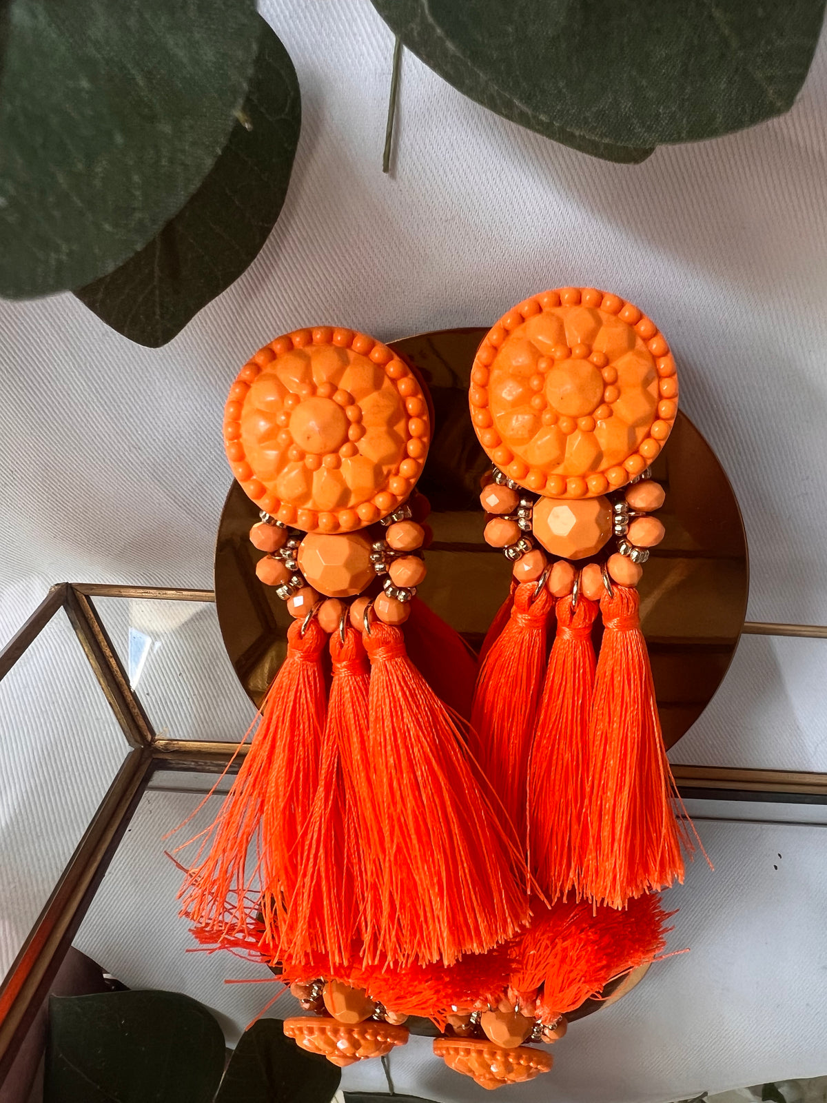 Aros colgantes flecos