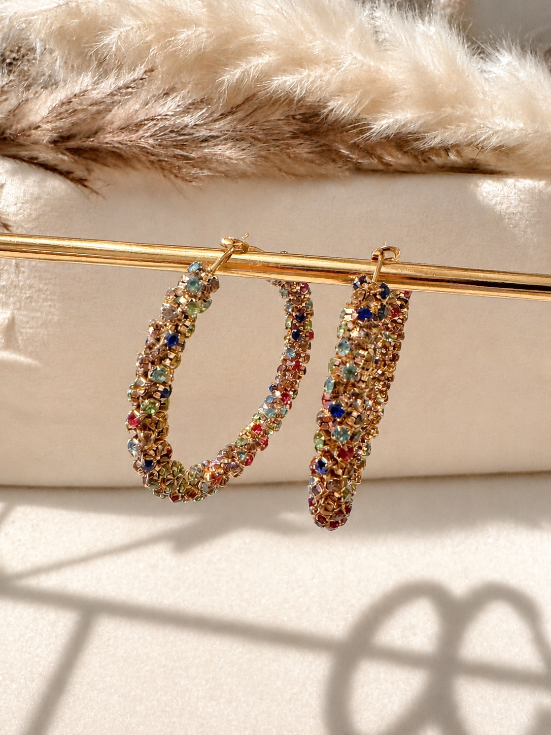 Argollas con brillos
